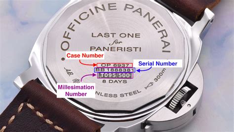 Panerai serial number identification